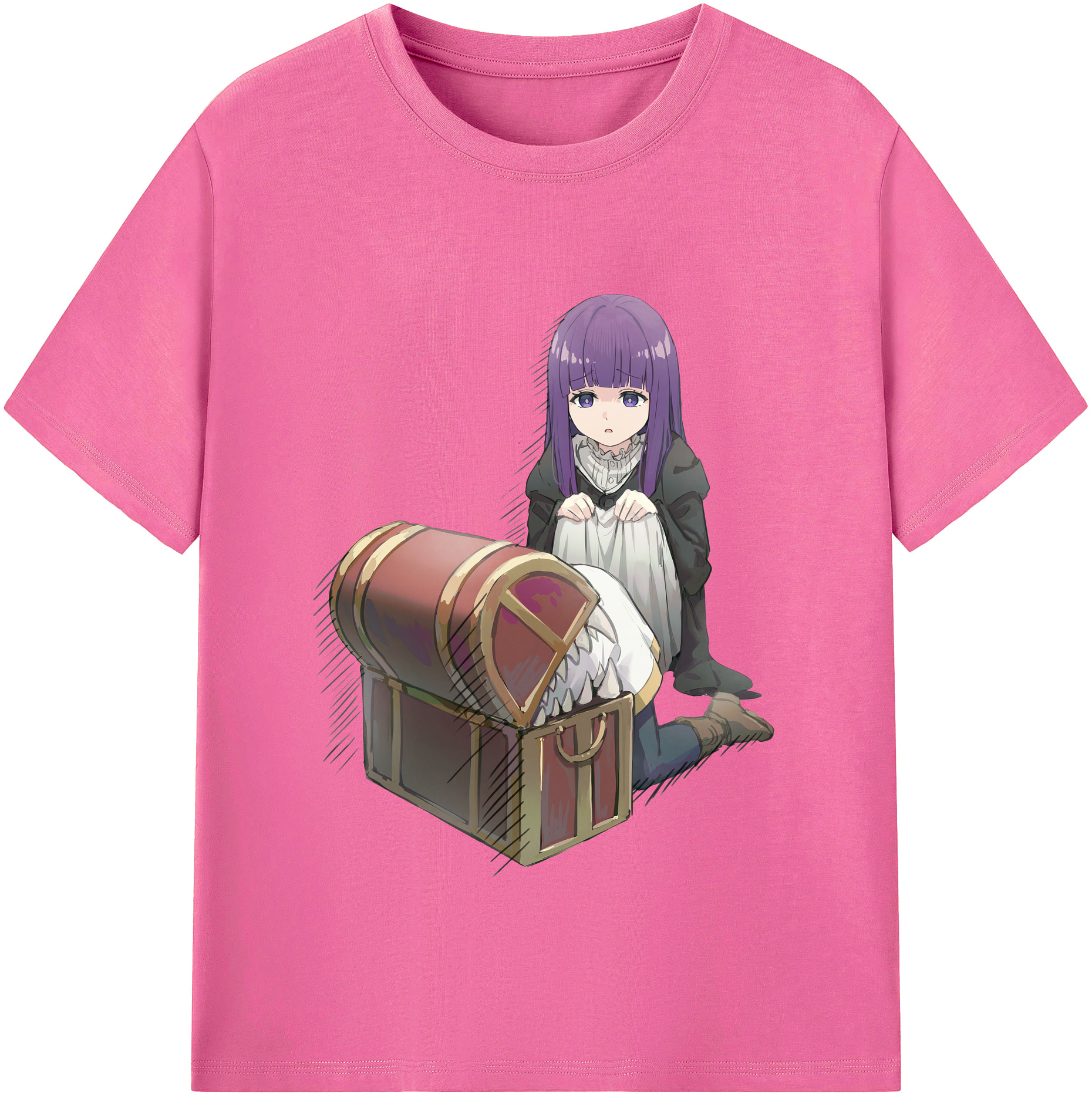 （画像用） 葬送のフリーレン Frieren レディースカジュアルプリントTシャツ（綿100％）